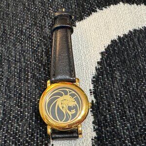 MGM Grand Hotel Leo the Lion Analog Quartz Watch, Black, Vintage Circa 1994